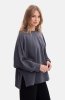 Bewear B306 bluza oversize z rozcięciami stalowa 